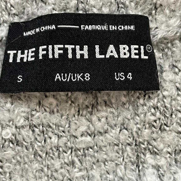 The fifth Label Crop Gray Long Sleeve Sweater Size 4 - Picture 5 of 6